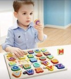 Cumpara ieftin Puzzle incastru lemn Top Bright- Literele vesele, Topbright