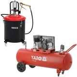 Yato YT-07068 + YT-23320 - Pompa pneumatica pentru gresat 30 l + Compresor cu ulei 2200 W 200 l 360 l/min 10 bar