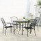 vidaXL Set scaune de grădină stivuibile, 5 buc., antracit, oțel vopsit 3283758