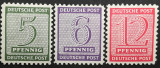 Germania 1945, Michel Nr.120X, 121X si 123X I (cu eroare de placa I ), MH, G9, Nestampilat