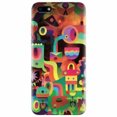 Husa silicon pentru Huawei Y5 2018, Abstract Colorful Shapes