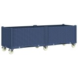 Cumpara ieftin Jardiniera de gradina cu picioare, albastru gri, 160x50x54 cm, PP