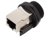 Adaptor RJ45 soclu 8 pini pentru montare pe panou