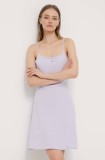 Tommy Jeans rochie culoarea violet, mini, evazată DW0DW17988