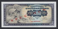 A4794 Yugoslavia Iugoslavia 5000 dinara 1963 UNC SPECIMEN foto