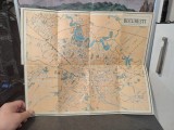 București, Hartă Turistică, inclusiv Zona centrală, dublă, circa 1969, 086