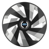 Set 4 Capace Roti, potrivite jantelor de R16, pentru Ford, model vector black and silver