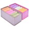 Set 2 cutii de depozitare cu imprimeu buline albe, DecorCasa, 28 x 14 x 13.5 cm