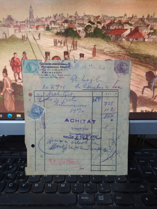 La Tarapanaua Obor Vasile Gh. Rădulescu, V&acirc;nzarea cu amănuntul, factura 1948 082