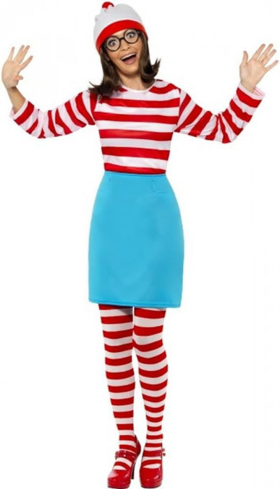 Unde e Wally? Costum Wenda, Top, Fustă, Ochelari, Ciorapi &amp; Pălărie, Mărime: