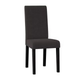 Scaun bucatarie / living fix Eco, tapitat, lemn + stofa, gri + wenge