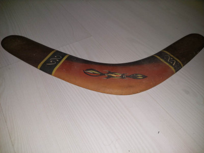 Bumerang/boomerang brigalow Australian Aboriginal,hand painted Australian artist foto