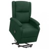 VidaXL Fotoliu cu ridicare, verde &icirc;nchis, material textil