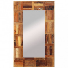 Oglinda de perete, 50x80 cm, lemn masiv reciclat foto
