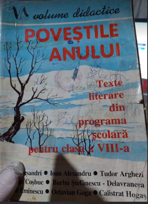 Poveștile anului - Texte literare din programa școlară pentru clasa a VIII-a
