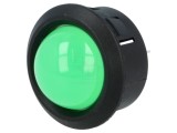 Lampă de control LED verde convex 25,65mm pentru PCB plastic