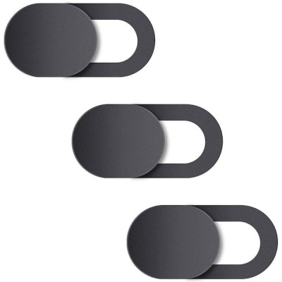 Set 3 protectii camera universale, 06237, 18x9 mm, Negru foto