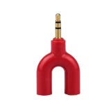 Despartitor 3.5mm Jack Male la 2x Audio Female 3.5mm Y Splitter-Culoare Roșu