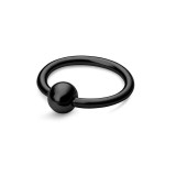 Piercing Ureche Circular Negru 1.2x8x3 Otel Chirurgical - Bilă Simplă - Spr&acirc;nceană, San, Intim