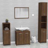 vidaXL Set de mobilier de baie, stejar maro, lemn prelucrat 815530