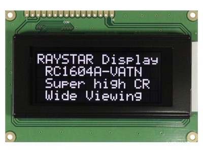 Afișaj LCD alfanumeric 16x4 VA Negative 87x60x13,6mm cu iluminare LED RAYSTAR OPTRONICS foto