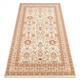 Covor de lana SOHO 477.26.LA100 OSTA Ornament, cadru, natural bej / teracotă, 80x160 cm