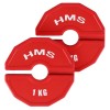 Set 2 Greutati Cauciucate HMS TSN100, 2x1 kg, Diametru 35mm, Rosu, Otel Cauciucat, Discuri Fitness, Gantere, Haltere, Reglaj Precis Sarcina