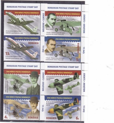 ROMANIA 2024 - ZIUA MARCII - EVENIMENTE AVIATIE, VINIETA 2, MNH - LP 2475 foto