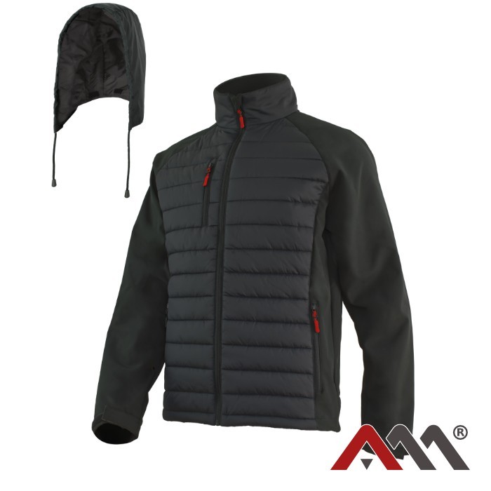 Jacheta rezistenta la vant din softshell si material Ripstop matlasat