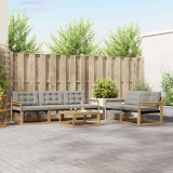 vidaXL Set de canapele de exterior 6 pcs Alb și gri deschis 3388413