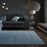 Cumpara ieftin Covor Textured Wool Border Albastru 120X170 cm, Flair Rugs