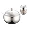 PETERHOF Bol pentru zahar cu lingurita si capac de sticla 560 ml, inox