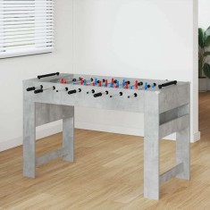 vidaXL Masă de Foosball Gri din beton 125 x 60,5 x 80 cm Lemn compozit 858887