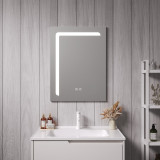 Oglinda baie Chambave 60x45x3cm argintiu cu LED [pro.tec] HausGarden Leisure