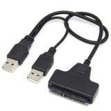 Adaptor USB 2.0 la SATA hard disk/ SSD hdd, Active, cu carcasa protectie