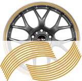 Set 16 inele din autocolant pentru jante culoare Gold Lucios AVX-DJNT-09