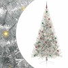 VidaXL Pom de Crăciun artificial pre-iluminat Argintiu 210 cm PET 3397227
