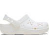Saboti Crocs Classic Toddler Floral Cut-Out Clog Alb - Chalk, 23 - 25, 27