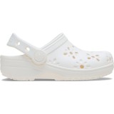 Saboti Crocs Classic Toddler Floral Cut-Out Clog Alb - Chalk