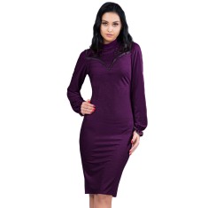 V425-11 Rochie eleganta cu maneca lunga