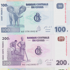 Bancnota Congo 50, 100, 200 si 500 Franci 2013 - P97b-100b UNC ( set x4 )