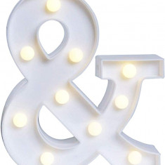 DLPEAK Litere luminoase, lumini cu litere cu LED alfabet alb cald pentru acasă,