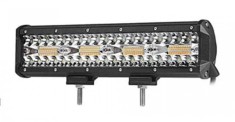 Proiector AutoREY&reg; Premium, LED Bar Stroboscop 240W, Lumina Alba si Galbena, Gabarit, Utilaje, diferite functii, Off-Road