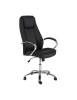 Scaun directorial SL Q036, Piele ecologica, Cadru Metalic, Inaltime ajustabila, 100 kg, Negru