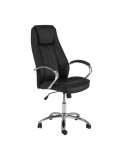 Scaun directorial SL Q036, Piele ecologica, Cadru Metalic, Inaltime ajustabila, 100 kg, Negru