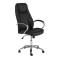 Scaun directorial SL Q036, Piele ecologica, Cadru Metalic, Inaltime ajustabila, 100 kg, Negru