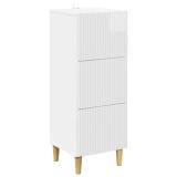 vidaXL Dulap cu sertare Alb foarte lucios 33 x 34,5 x 90 cm 894619