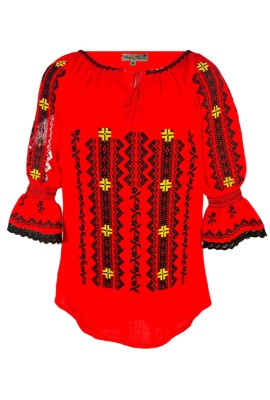 Bluza tip ie dama RIAG, marime 2XL, rosu foto