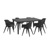 Set de mobilier de grădină Mariett 6+1 grafit