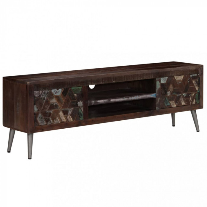 vidaXL Comodă TV, 140 x 30 x 45 cm, lemn masiv reciclat
